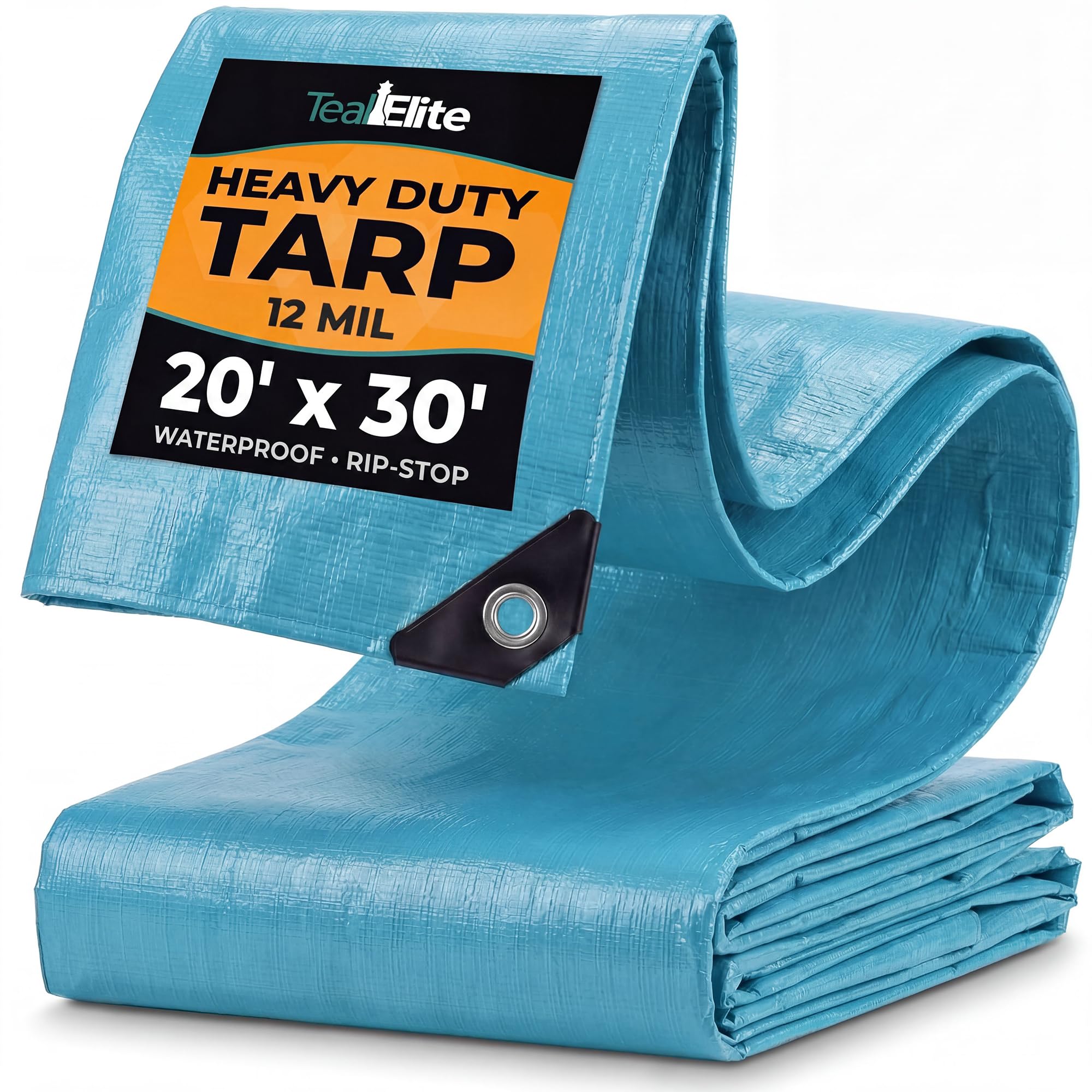 Tarps Heavy Duty Waterproof 20x30-12 mil Thick Camping Tent - Blue